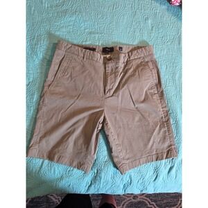 Vince Griffith Slim Fit Chino Shorts Mens 33 Olive Green Khaki Italian Fabric